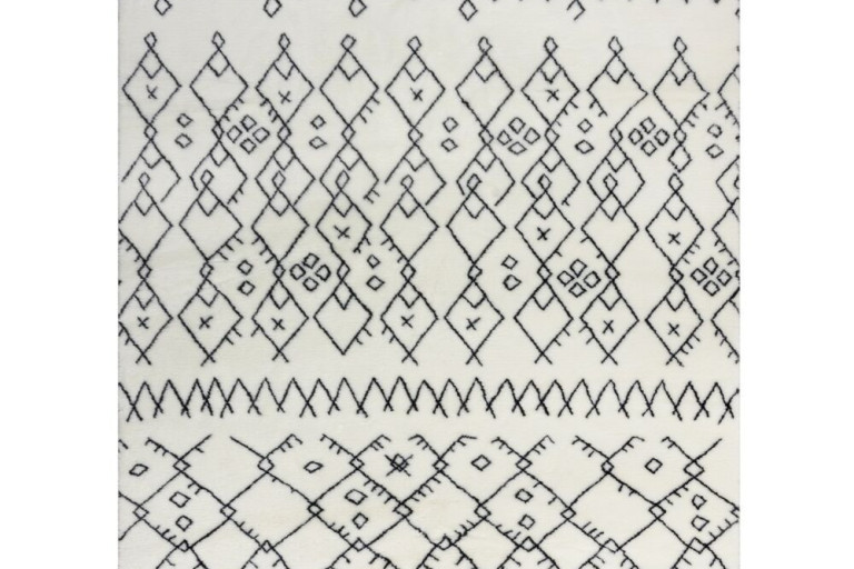 Kusový koberec Furber Adil Fur Berber Ivory/Black