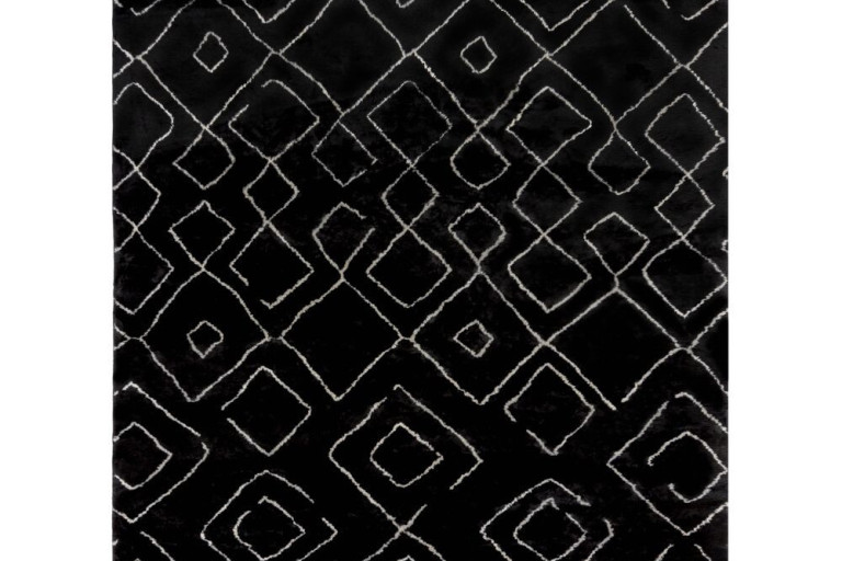 Kusový koberec Furber Imran Fur Berber Black/Ivory