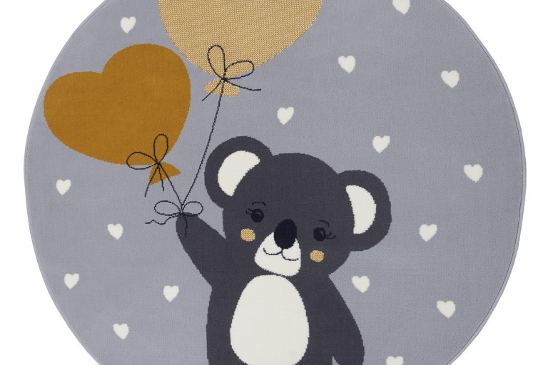 Dětský koberec Adventures 104539 Grey kruh