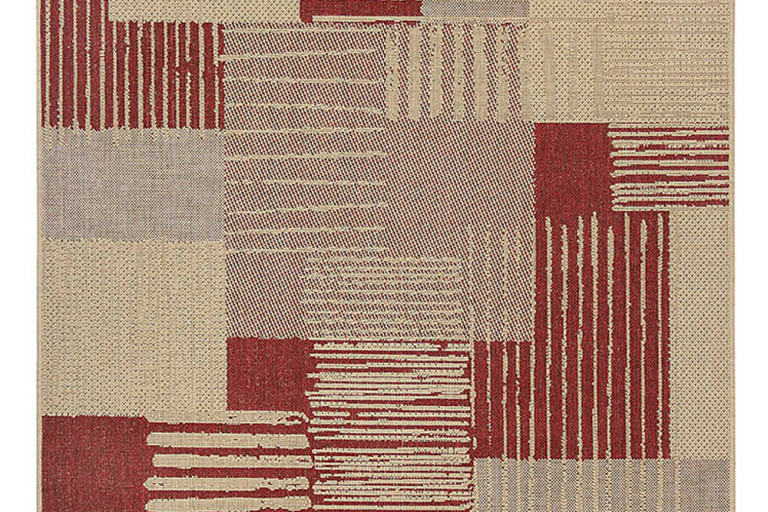 Kusový koberec Sisalo 706/O44P béžovo červený