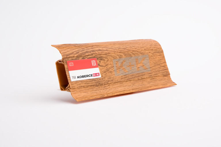 Obvodová soklová lišta plastová (pro PVC a vinyl) dub mocca 758 - 250cm