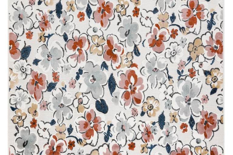 Kusový koberec Botanic 65239 flowers ecru – na ven i na doma