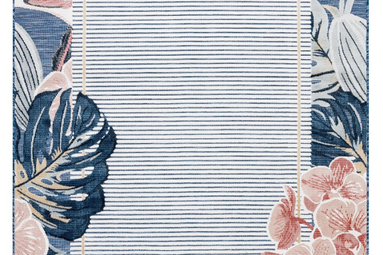 Kusový koberec Botanic 65240 Flamingo navy – na ven i na doma