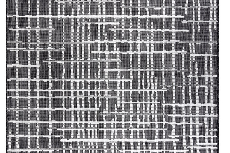Kusový koberec Sion Sisal Trellis 22144 black/ecru – na ven i na doma