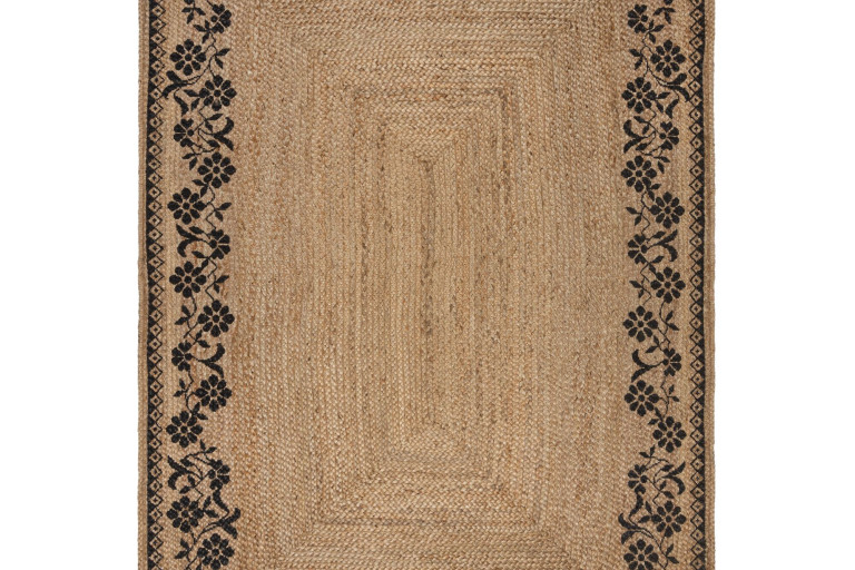 Kusový koberec Printed Jute Maisie Natural/Black