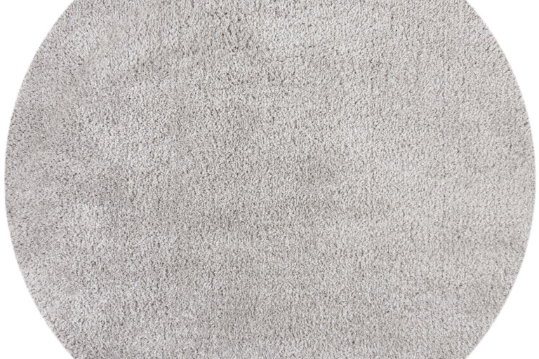 Kusový koberec Shaggy Teddy Grey kruh