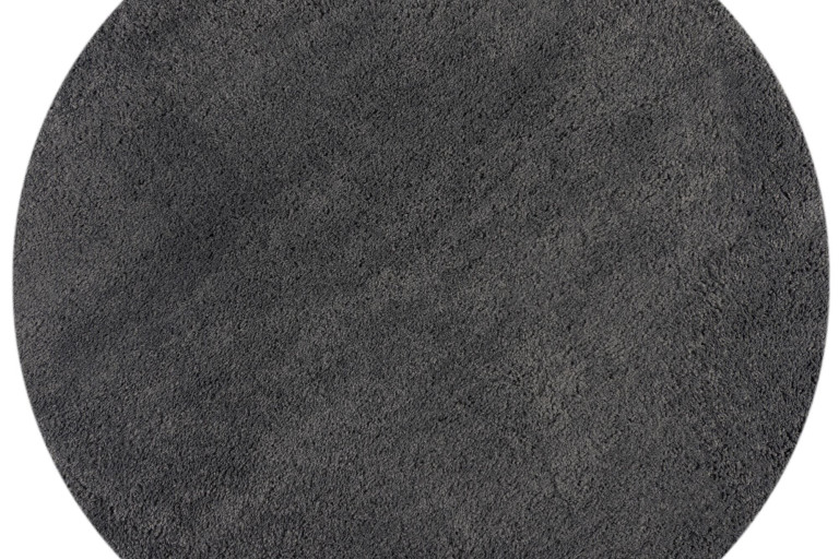Kusový koberec Shaggy Teddy Charcoal kruh