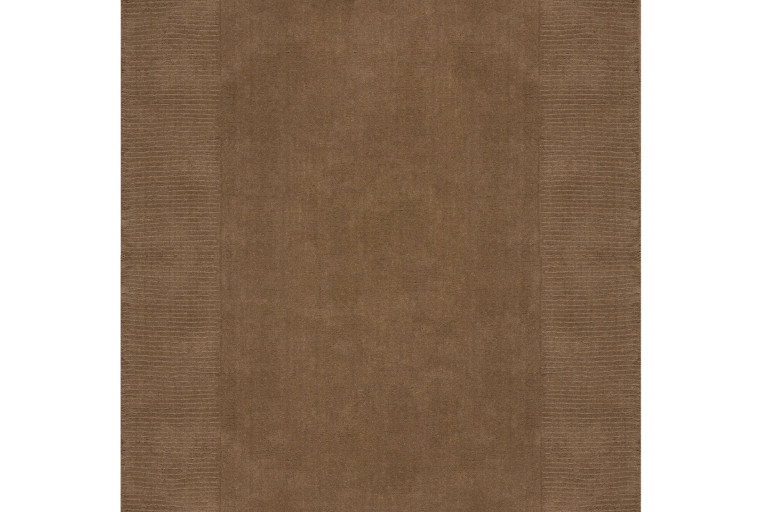 Kusový ručně tkaný koberec Tuscany Textured Wool Border Brown