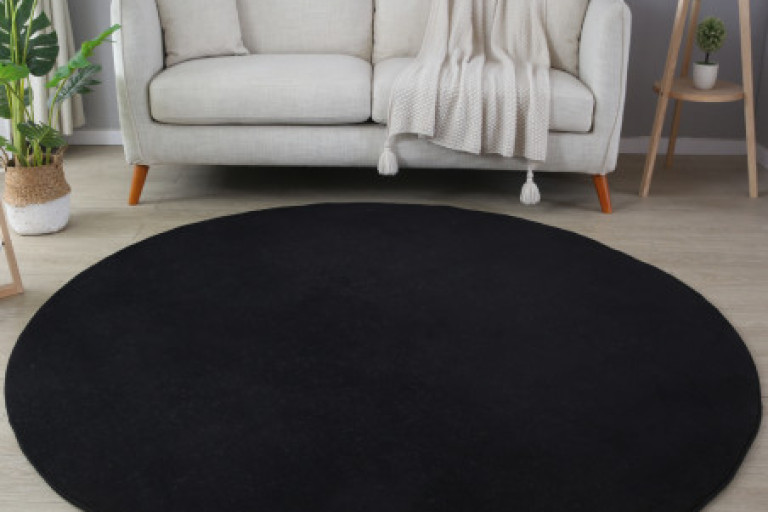 Kusový koberec kruh Sky 5400 black
