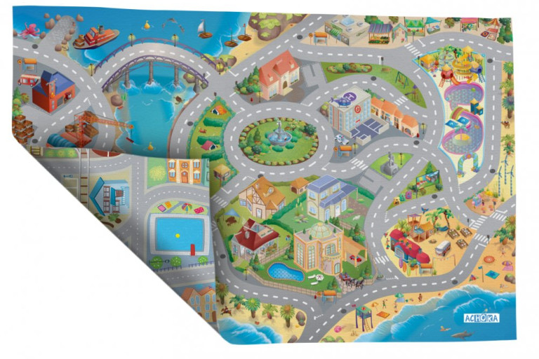 Dětská Oboustranná podložka Město-pláž