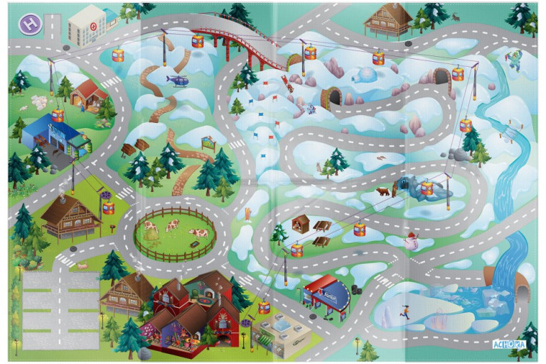 Dětský koberec Hrací koberec Zasněžené město 3003000