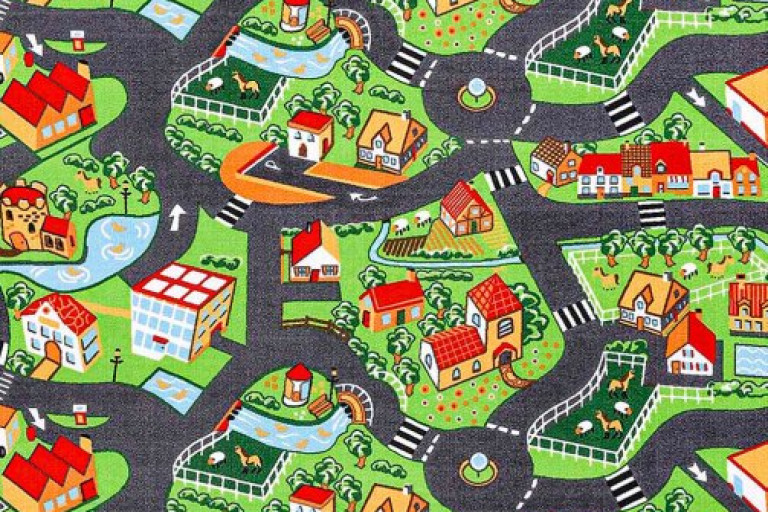 Dětský koberec Crazy village