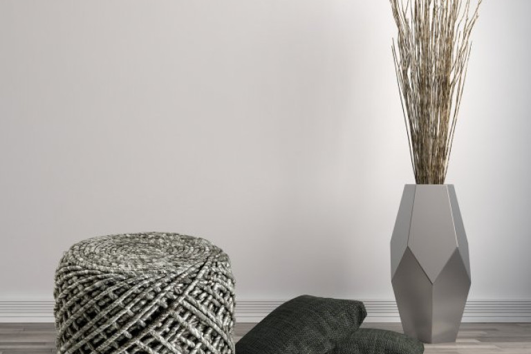 Pletený puf Pouf Royal 888 taupe