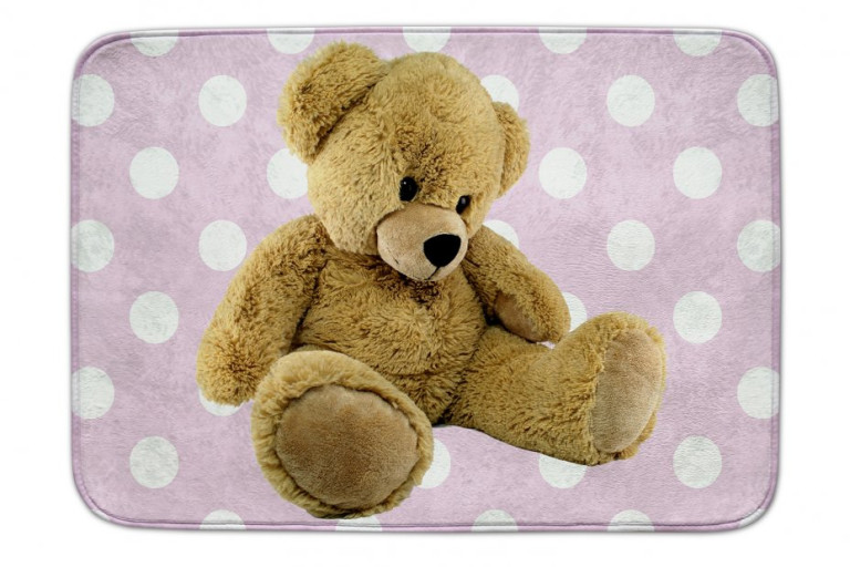 Dětský koberec Ultra Soft Medvídek růžový