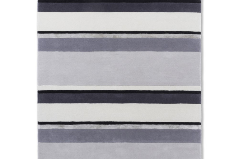 Pruhovaný moderní koberec Laura Ashley Eaton charcoal 81004