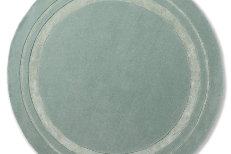 Jednobarevný kruhový koberec Laura Ashley Redbrook duck egg 81807