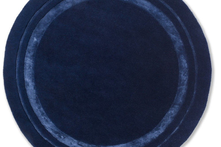 Jednobarevný kruhový koberec Laura Ashley Redbrook midnight 81808