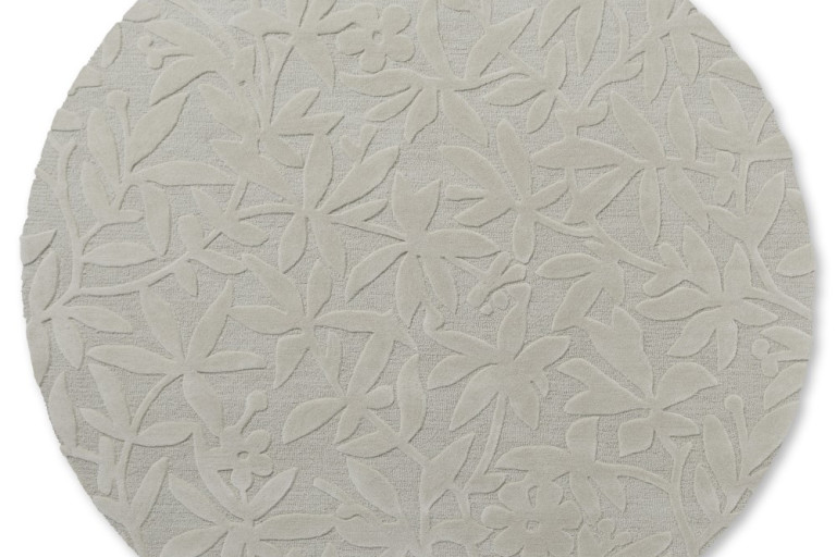 Vlněný kruhový koberec Laura Ashley Cleavers natural round 080901