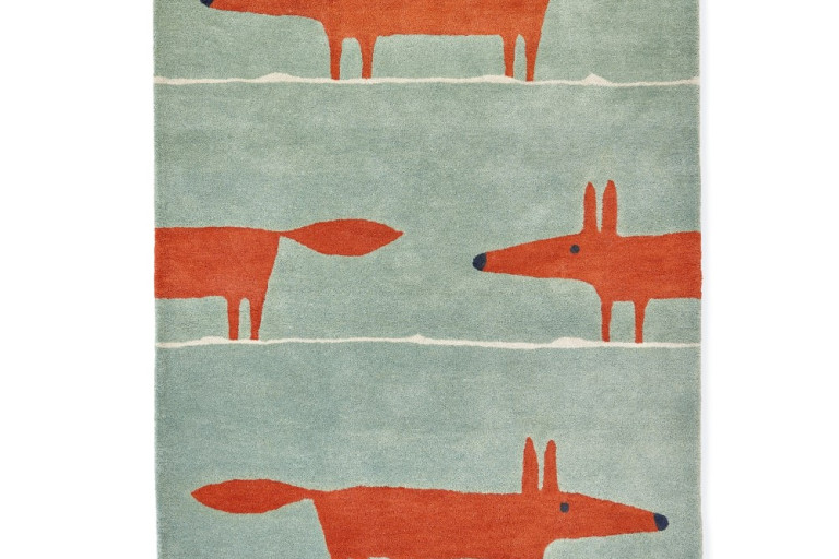 Vlněný kusový koberec Scion Mr. Fox Mint Poppy 25313