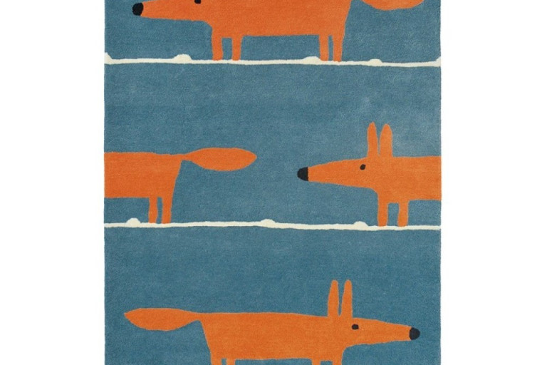 Vlněný kusový koberec Scion Mr. Fox Denim 25318