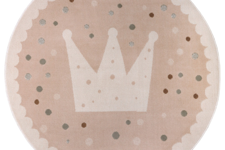 Dětský koberec Adventures 105971 Cream Beige kruh
