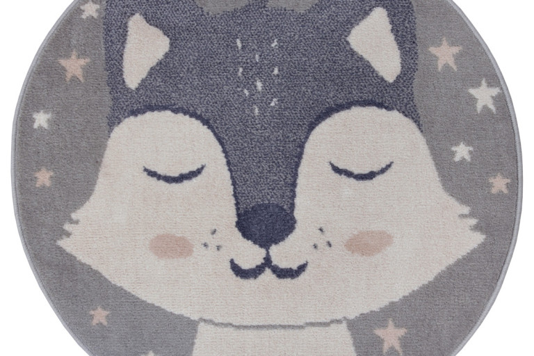 Dětský koberec Adventures 105965 Cream Grey kruh