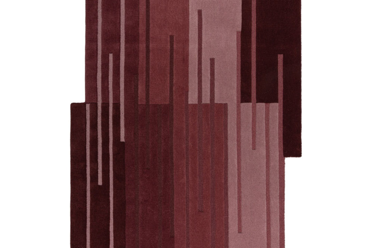 Ručně všívaný kusový koberec Abstract Split Ombre Red