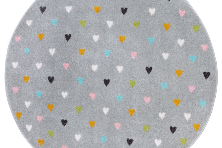 Dětský koberec Adventures 105952 Grey kruh