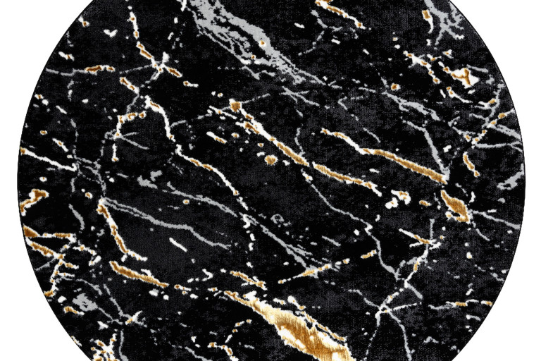 Kusový koberec Allure 1963 black/gold kruh