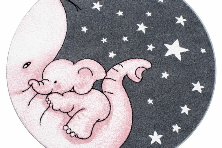 Kusový koberec Kids 560 pink kruh