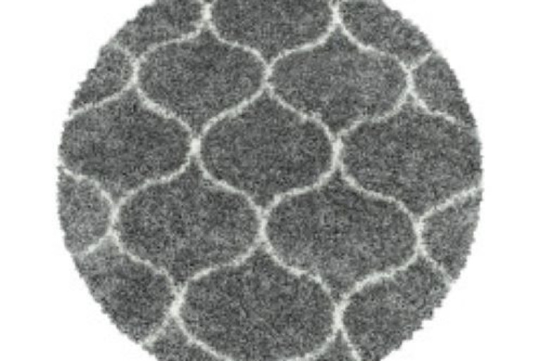 Kusový koberec Salsa Shaggy 3201 grey kruh