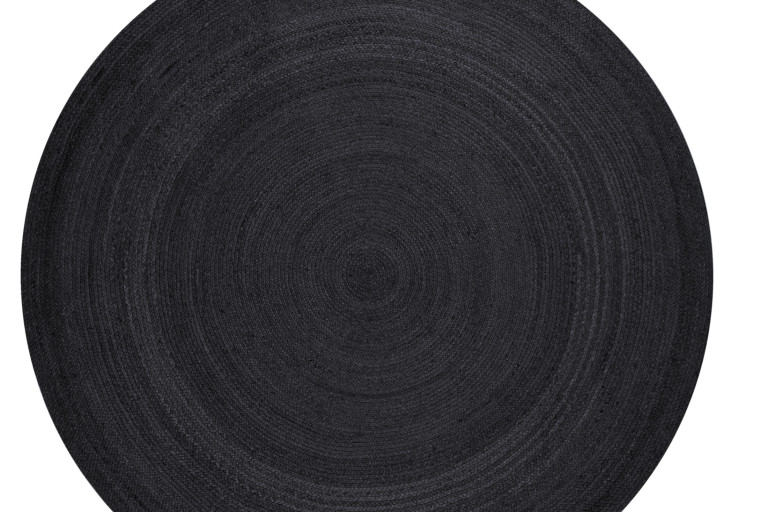 Kusový koberec Jute Braided 106322 Black kruh