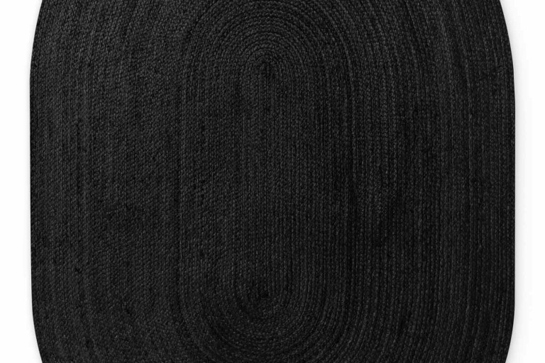 Kusový koberec Jute Braided 106322 Black ovál