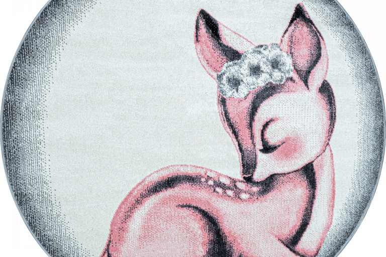 Dětský kusový koberec Bambi 850 pink kruh