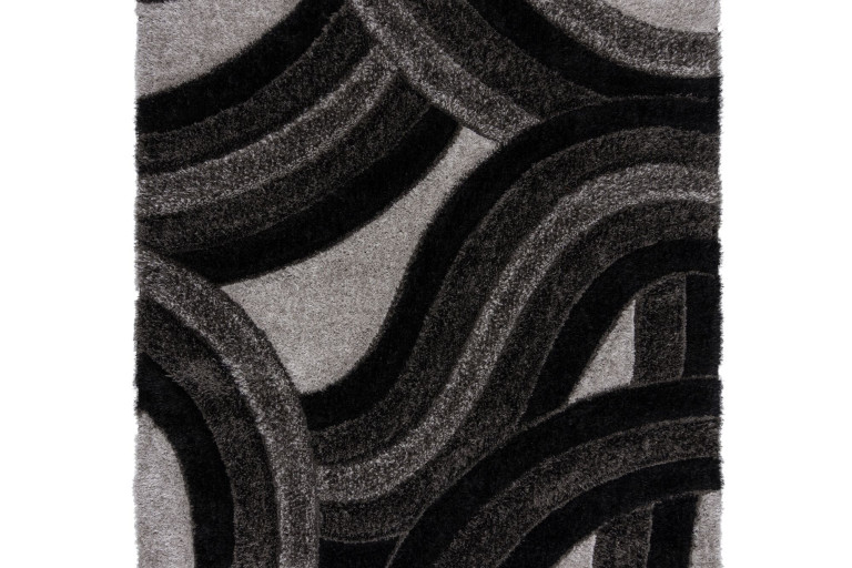 Kusový koberec Indulgence Velvet Carved Grey/Black