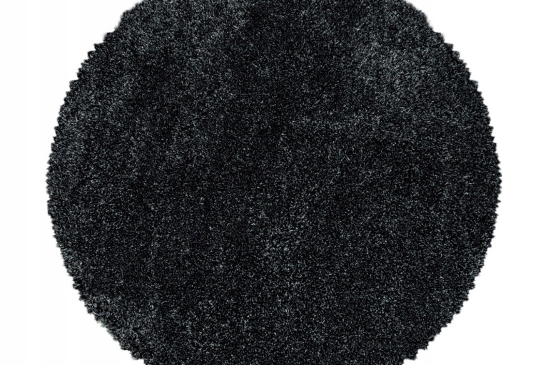 Kusový koberec Fluffy Shaggy 3500 anthrazit kruh