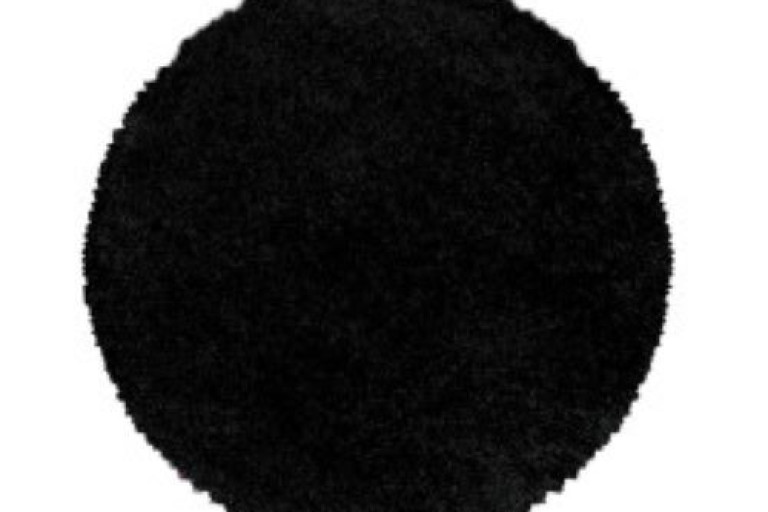 Kusový koberec Sydney Shaggy 3000 black kruh