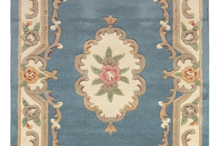 Ručně všívaný kusový koberec Lotus premium Blue