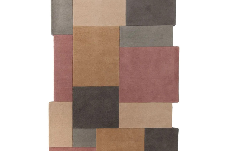 Ručně všívaný kusový koberec Abstract Collage Pastel