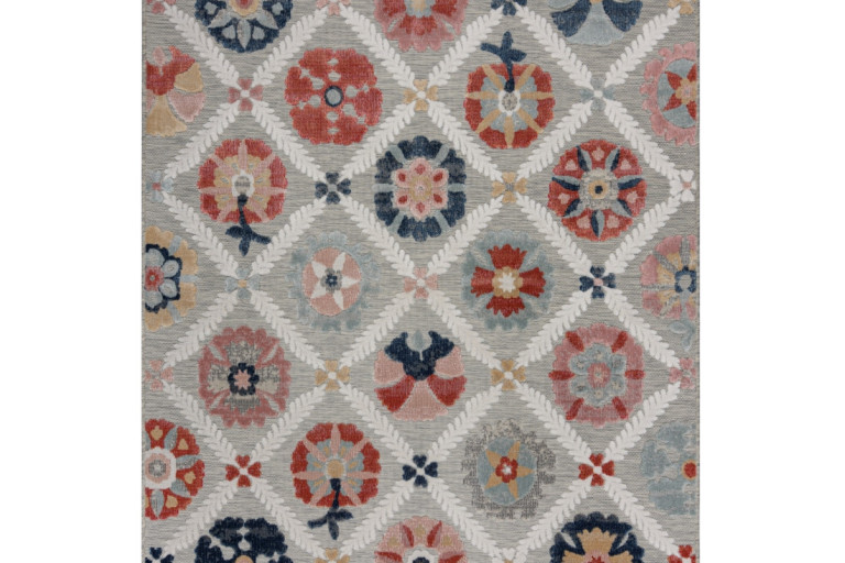 Kusový koberec Plaza Flora Grey – na ven i na doma