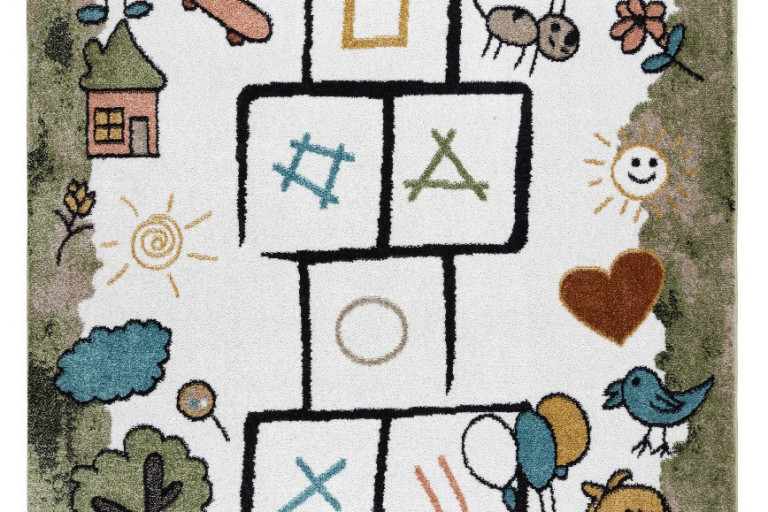 Dětský kusový koberec Fun Hop green