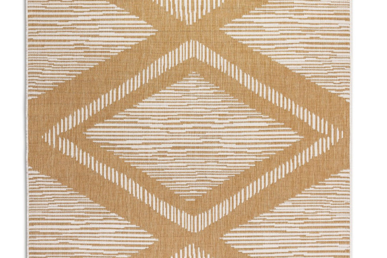 Kusový koberec oboustranný Gemini 106017 Ochre – na ven i na doma