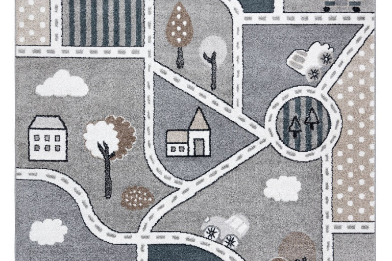 Dětský kusový koberec Fun Strade grey
