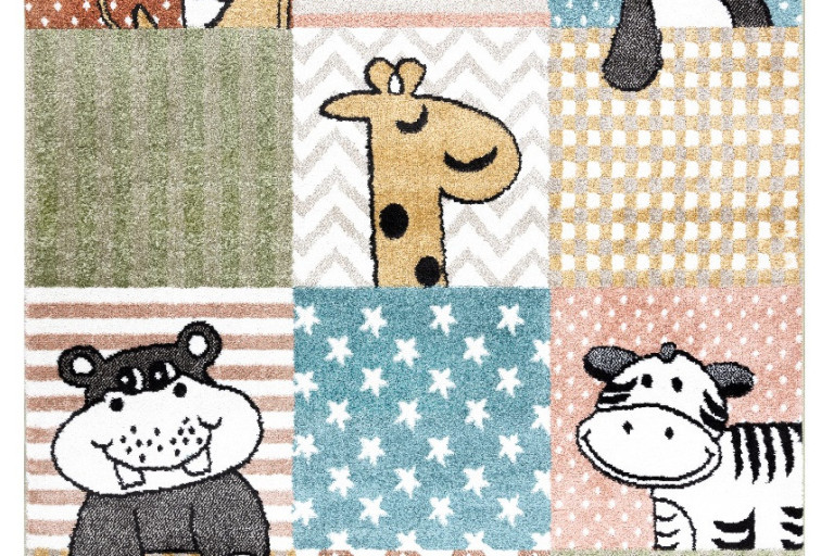 Dětský kusový koberec Fun Pets multi