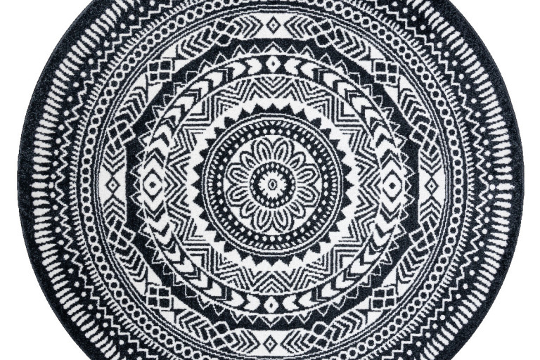 Kusový koberec Napkin black kruh
