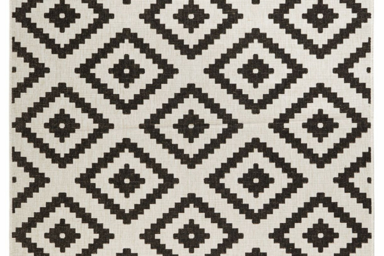 Kusový koberec Twin-Wendeteppiche 103129 schwarz creme