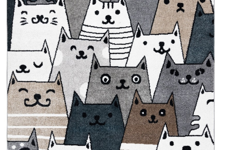 Dětský kusový koberec Fun Gatti Cats multi