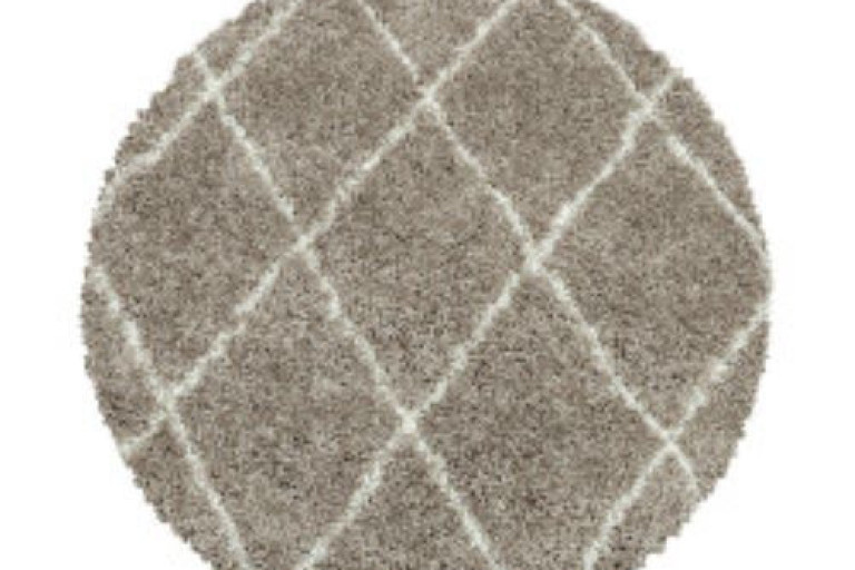 Kusový koberec Alvor Shaggy 3401 beige kruh
