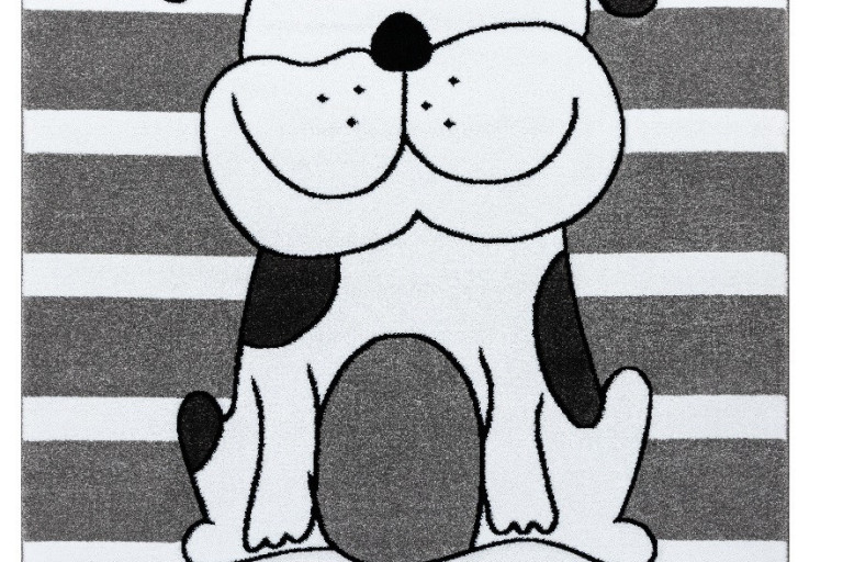 Dětský kusový koberec Petit Puppy grey