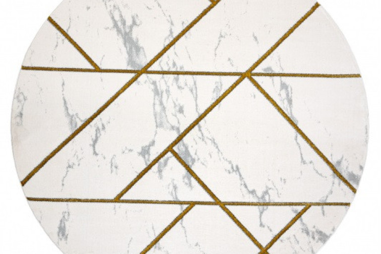 Kusový koberec Emerald geometric 1012 cream and gold kruh